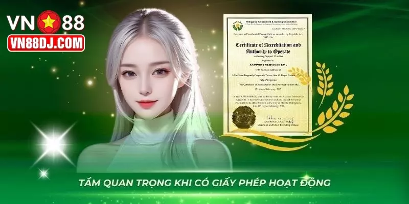 Giấy phép kinh doanh VN88 là minh chứng cho sự uy tín