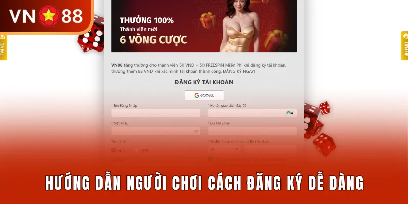 Hướng dẫn người chơi đăng ký