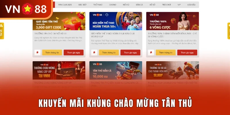 Khuyến mãi khủng chào mừng tân thủ